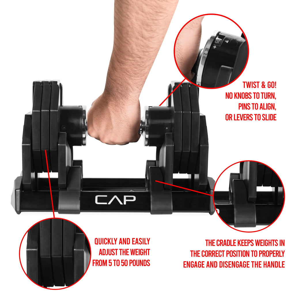Adjustable Dumbbell 5-50 Pounds Single X20172