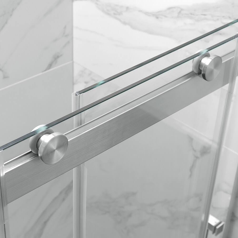 Frameless Sliding Shower Door with Side Panel S59158