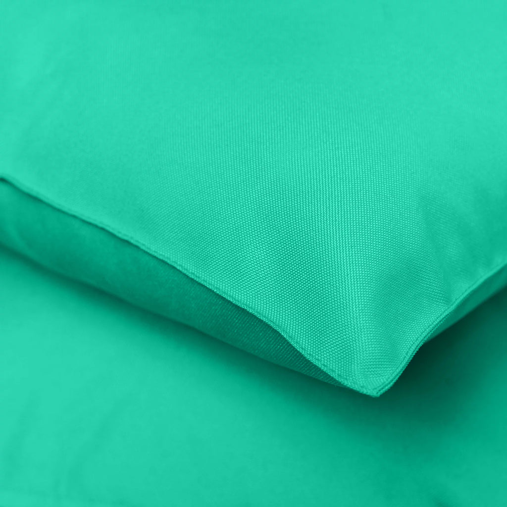 Pack of 2 Outdoor Decorative Throw Pillows 18 x 18 inch Solid Aqua Square Pillows W13879