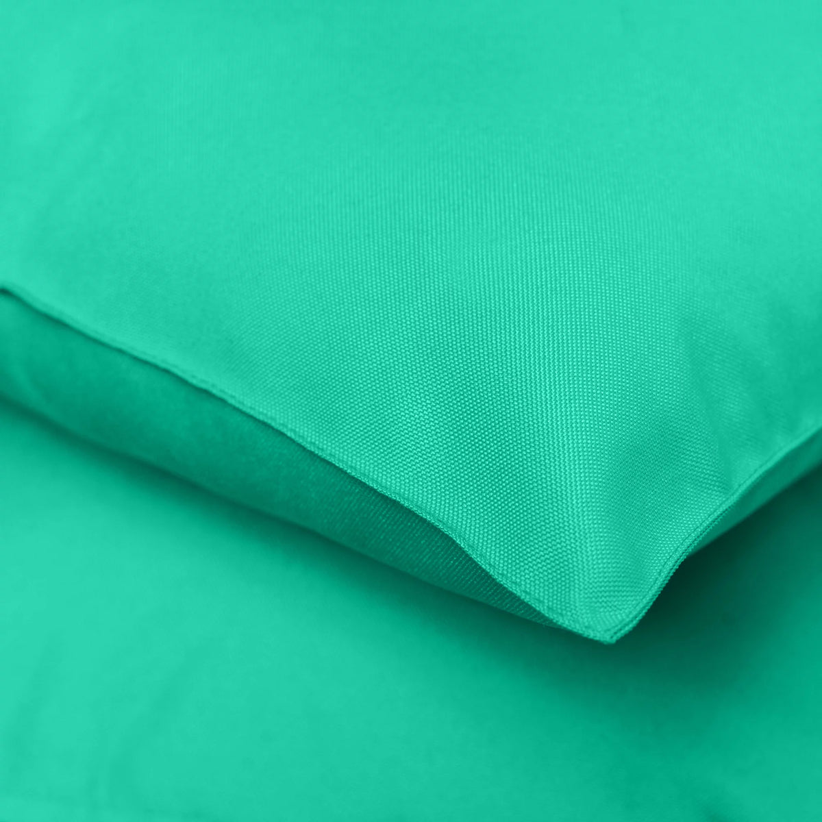 Pack of 2 Outdoor Decorative Throw Pillows 18 x 18 inch Solid Aqua Square Pillows W13879