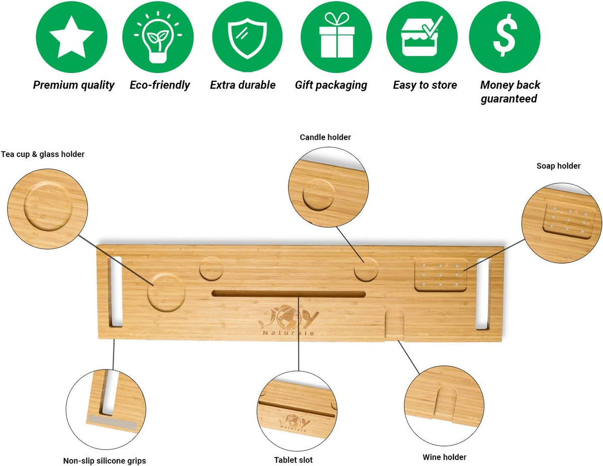 Bamboo Bathtub Caddy Tray W90807