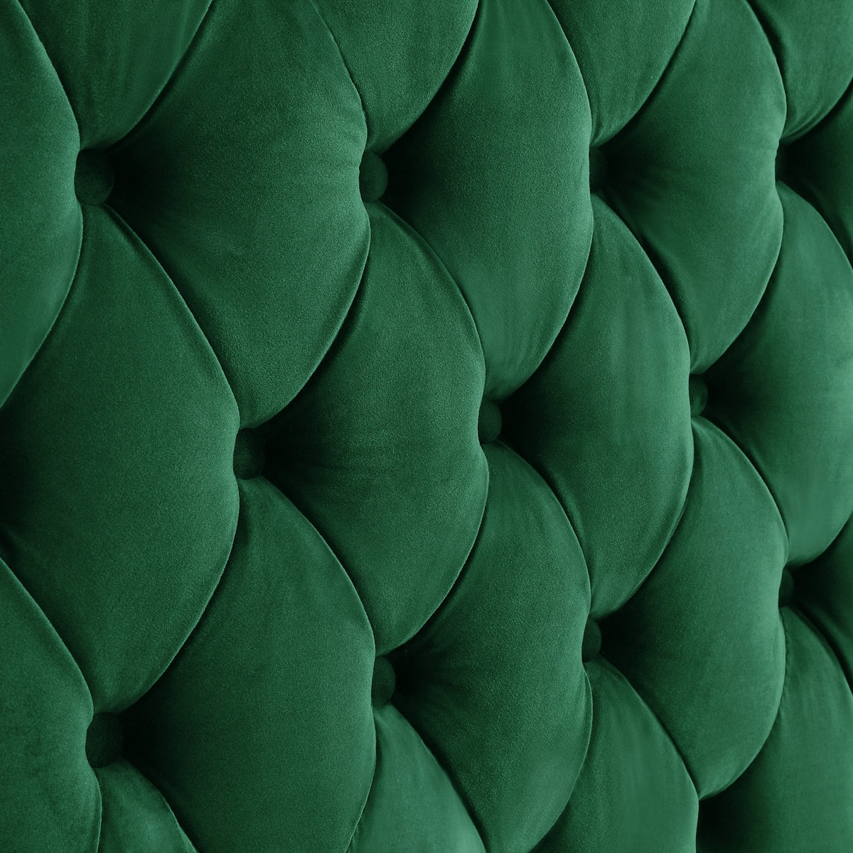 Hunter Green Velvet Chaise Sectional Sofa with Gold Nailhead Trim F8367
