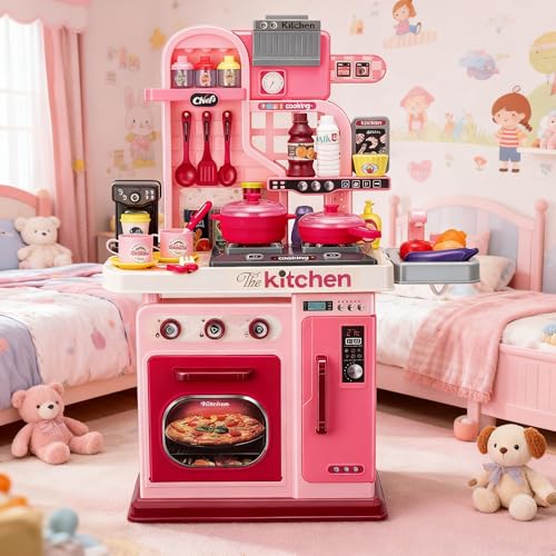 Pink 53 Pc Kids Kitchen Playset V5691
