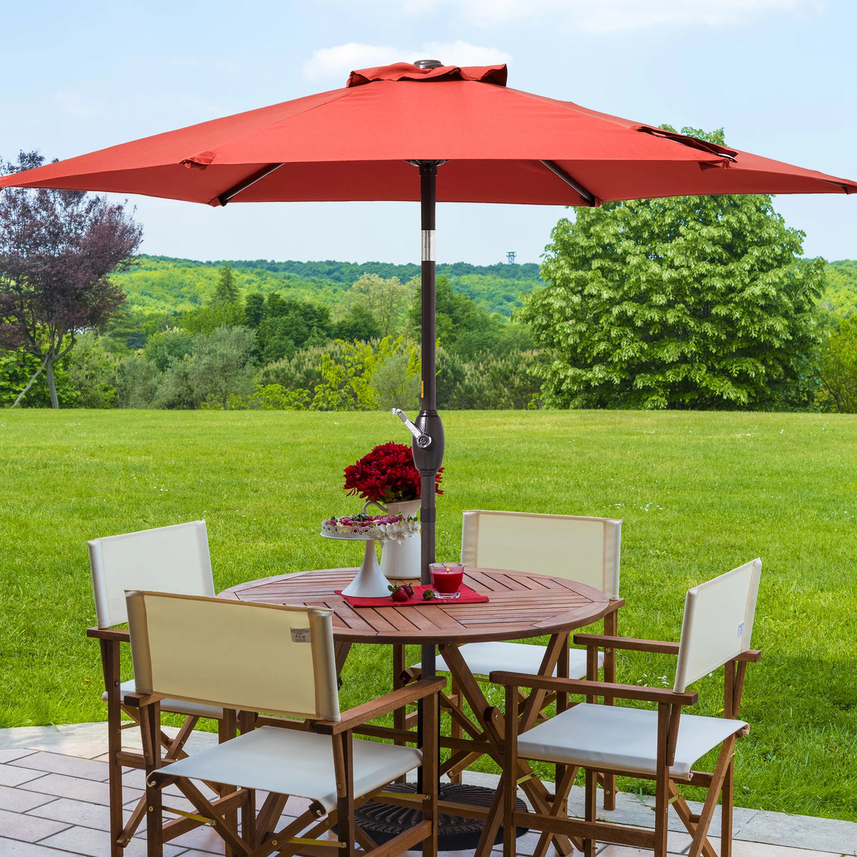 7.5 FT Outdoor Patio Market Umbrella with Tilt Button I5173