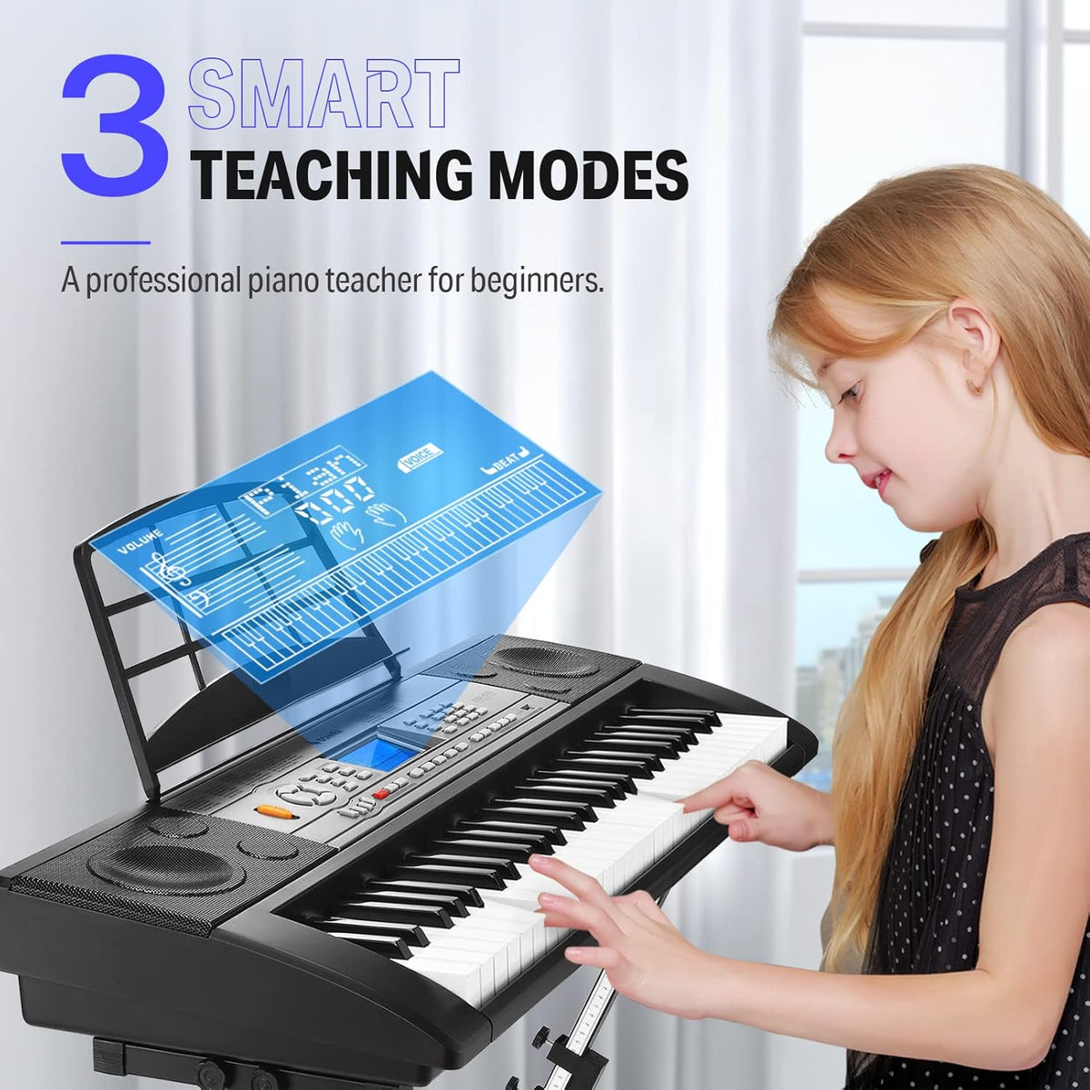 54 Key Portable Electric Keyboard Piano D7885