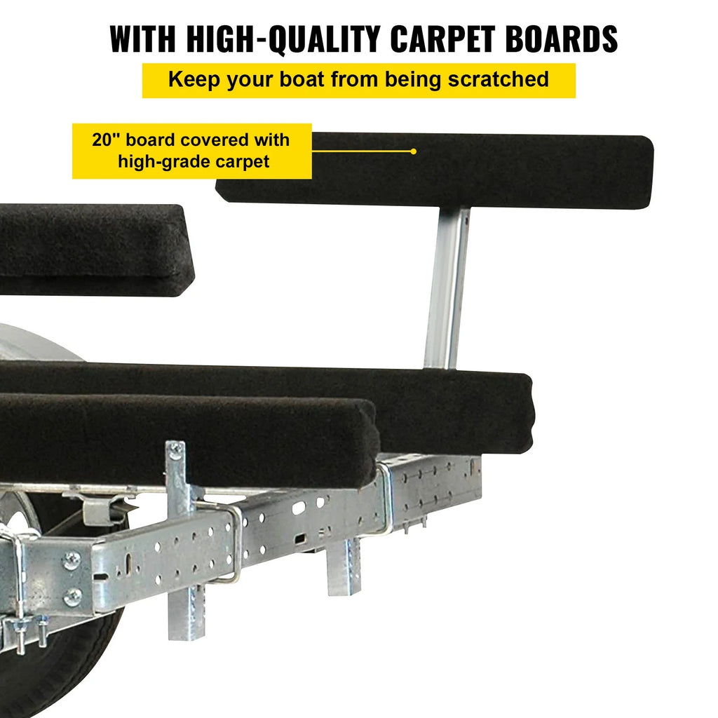 Galvanized Steel Trailer Guide-on with Carpet-padded Boards, One Pair W642