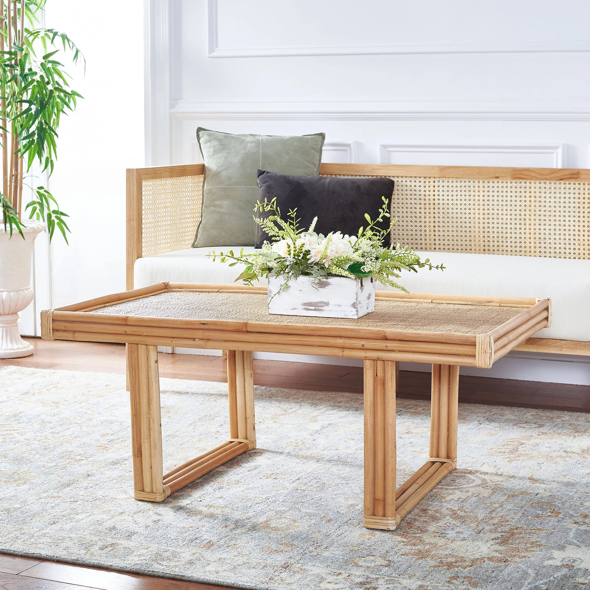 Natural Rectangle Coffee Table Q1761