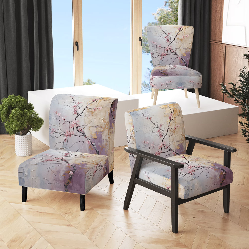 Upholstered Floral Accent Chair and Traditional Arm Chair K8615