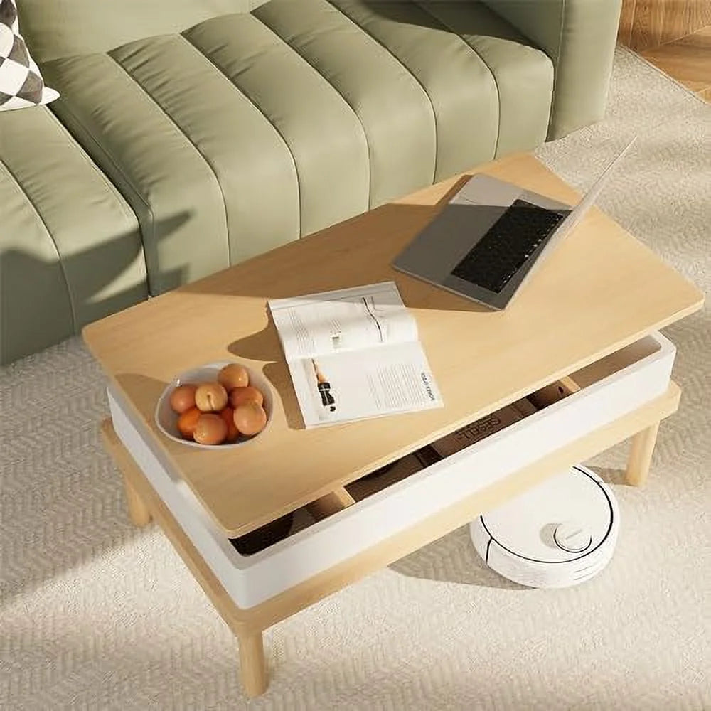 Lift Top Wood Coffee Table with Hidden Compartment B815