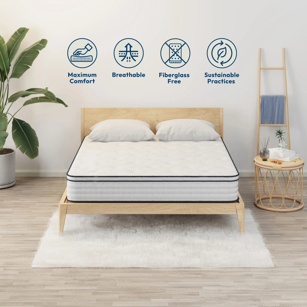 12 Full Hybrid Pocket Spring Comfort Foam Medium Mattress U322284