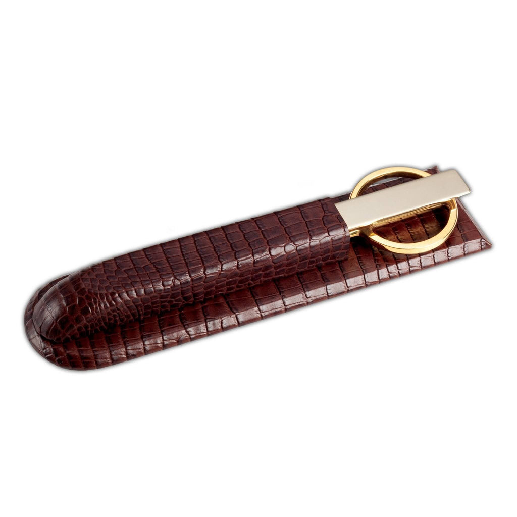 Crocodile Embossed Leather Library Set K58977