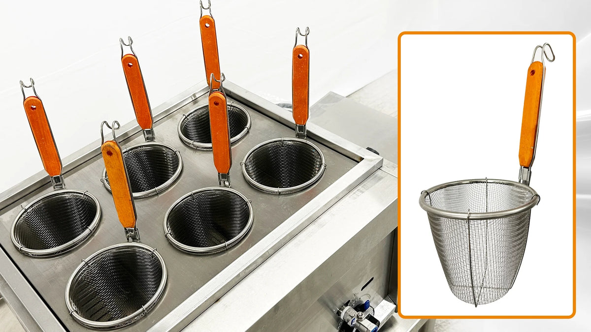 6 Basket Commercial Pasta Cooker, Stainless Steel, Propane J647