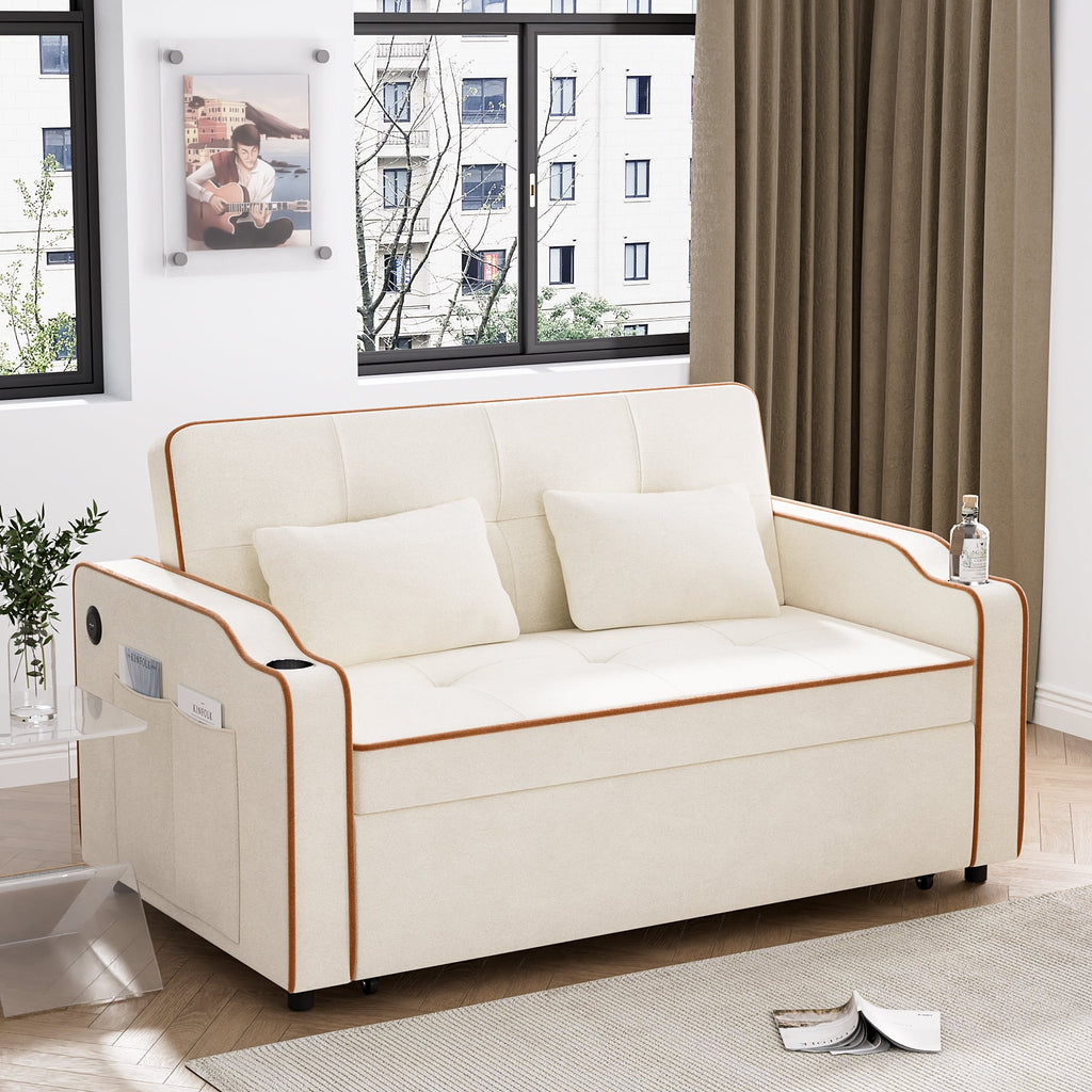 3 in 1 Convertible Sleeper Sofa Couch with Pullout Bed A793465