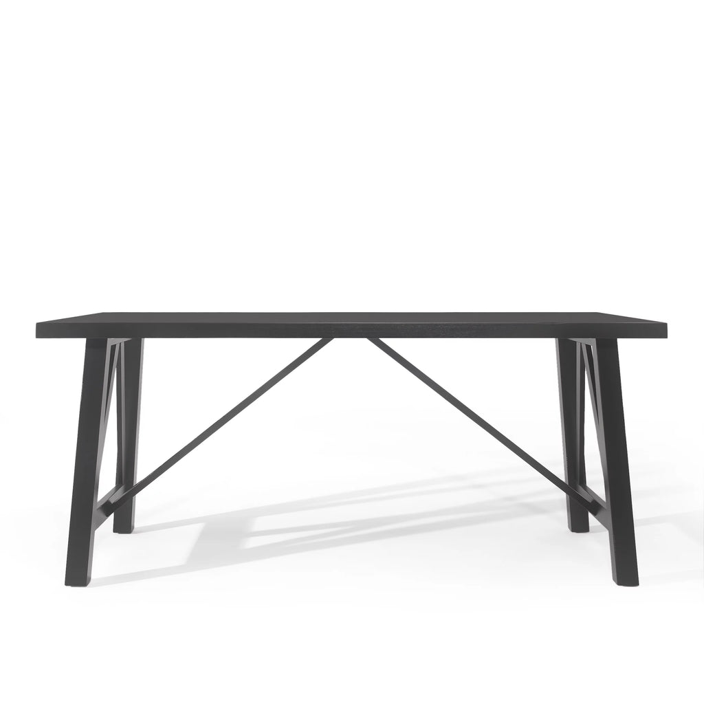 Black Farmhouse Wood Dining Table N691995