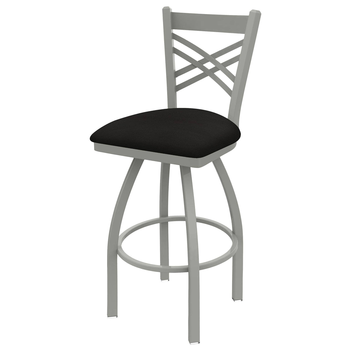 25x22 Counter Stool with Anodized Nickel Finish and Swivel Seat K6360