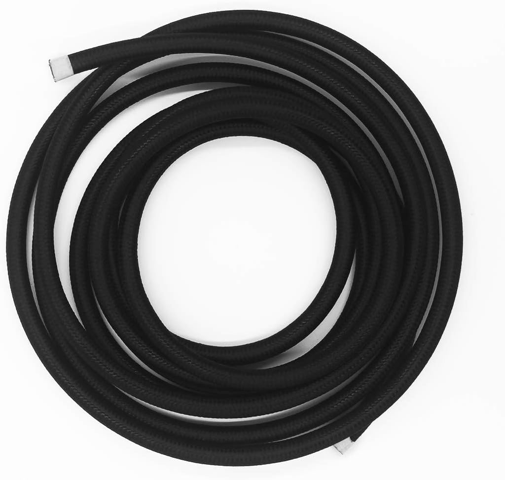 6AN 20FT Nylon Stainless Steel Braided Fuel Line Hose with 10PCS 6AN Swivel Adapter Kit I5440