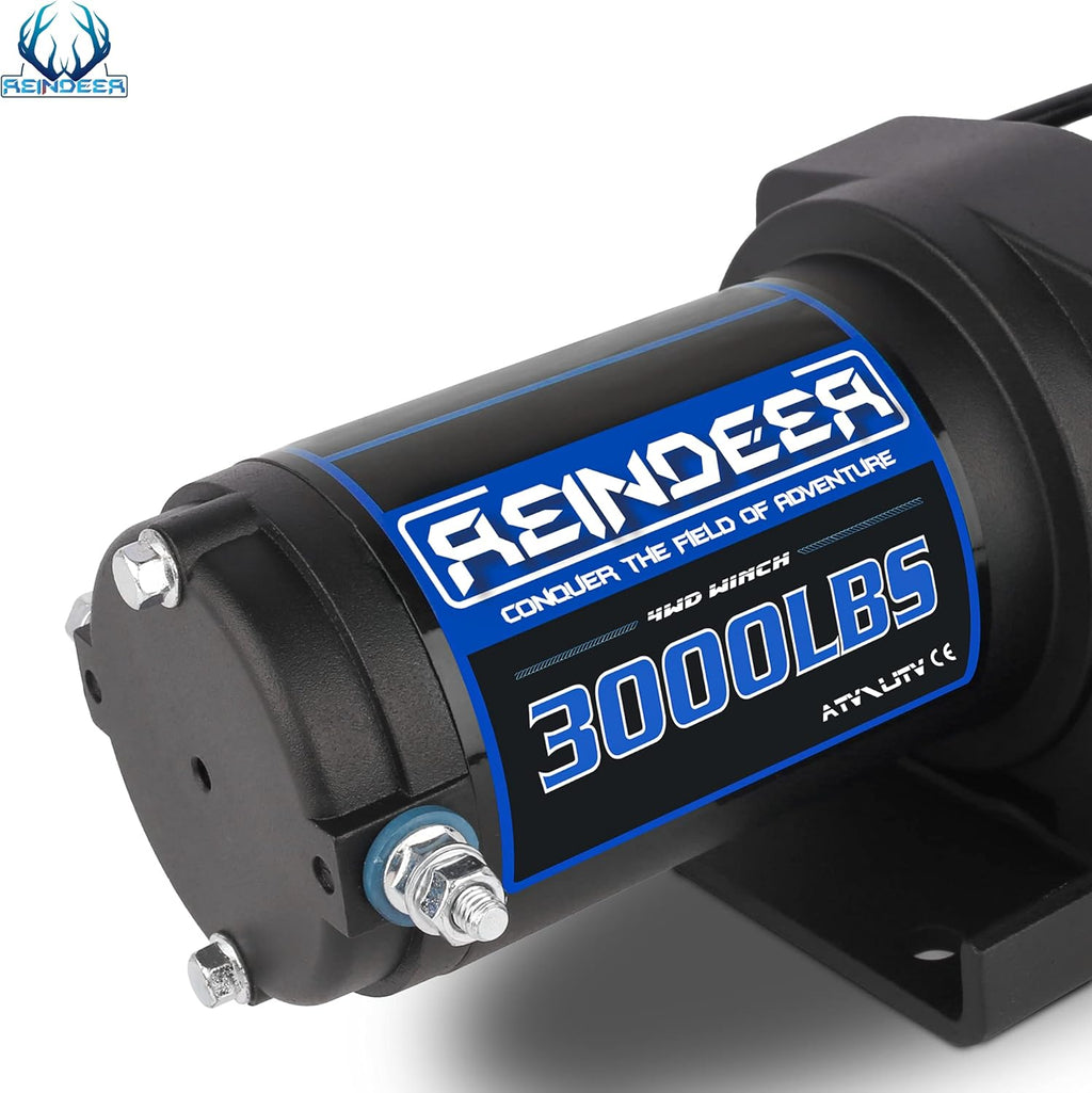 12V 3000 lb Electric Winch Kit with Steel Cable Wire Rope Waterproof IP67 Wireless Remotes S87175
