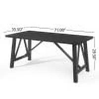 Black Farmhouse Wood Dining Table N691995