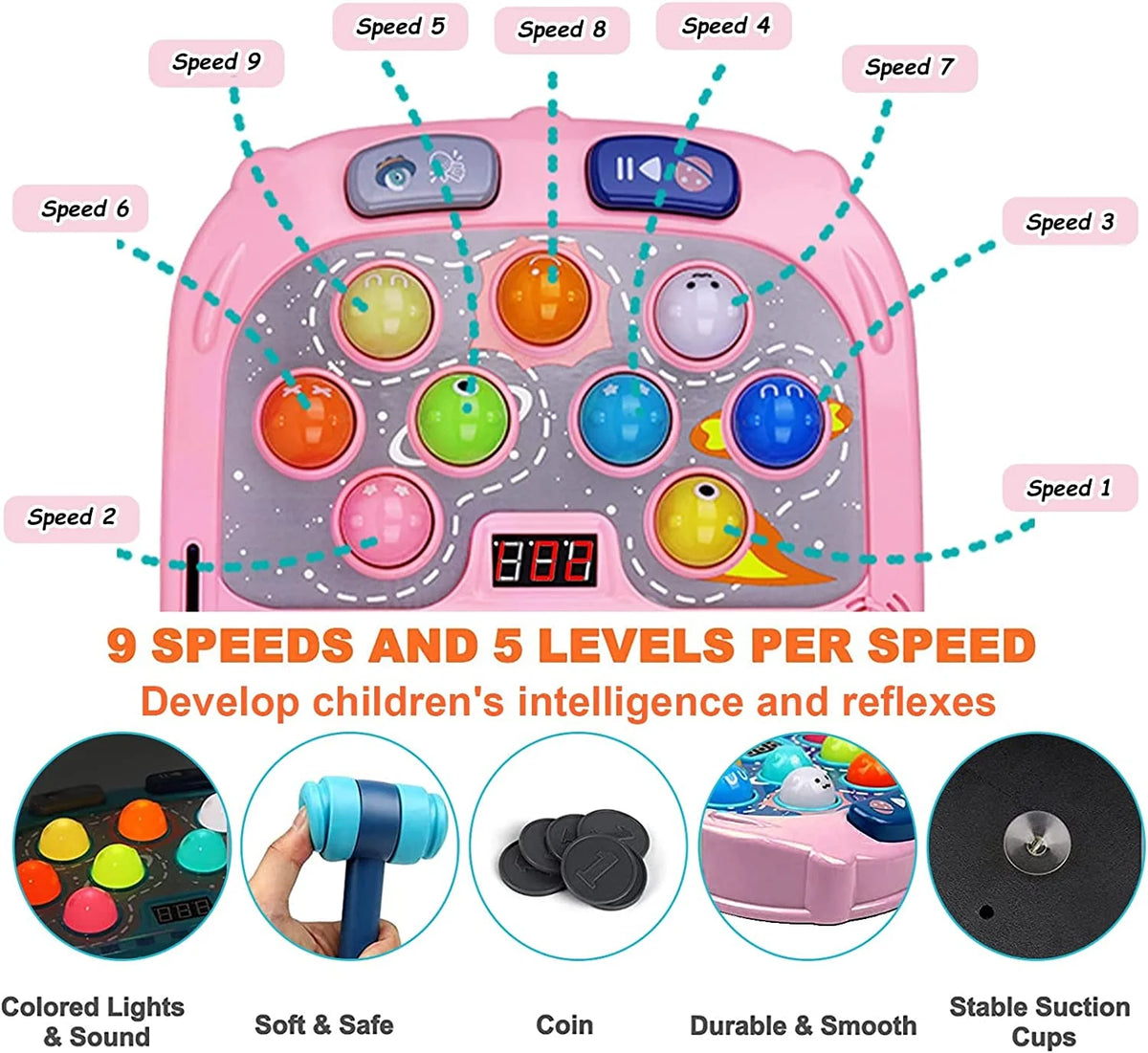 Whack A Mole Game with Sound and Light E508