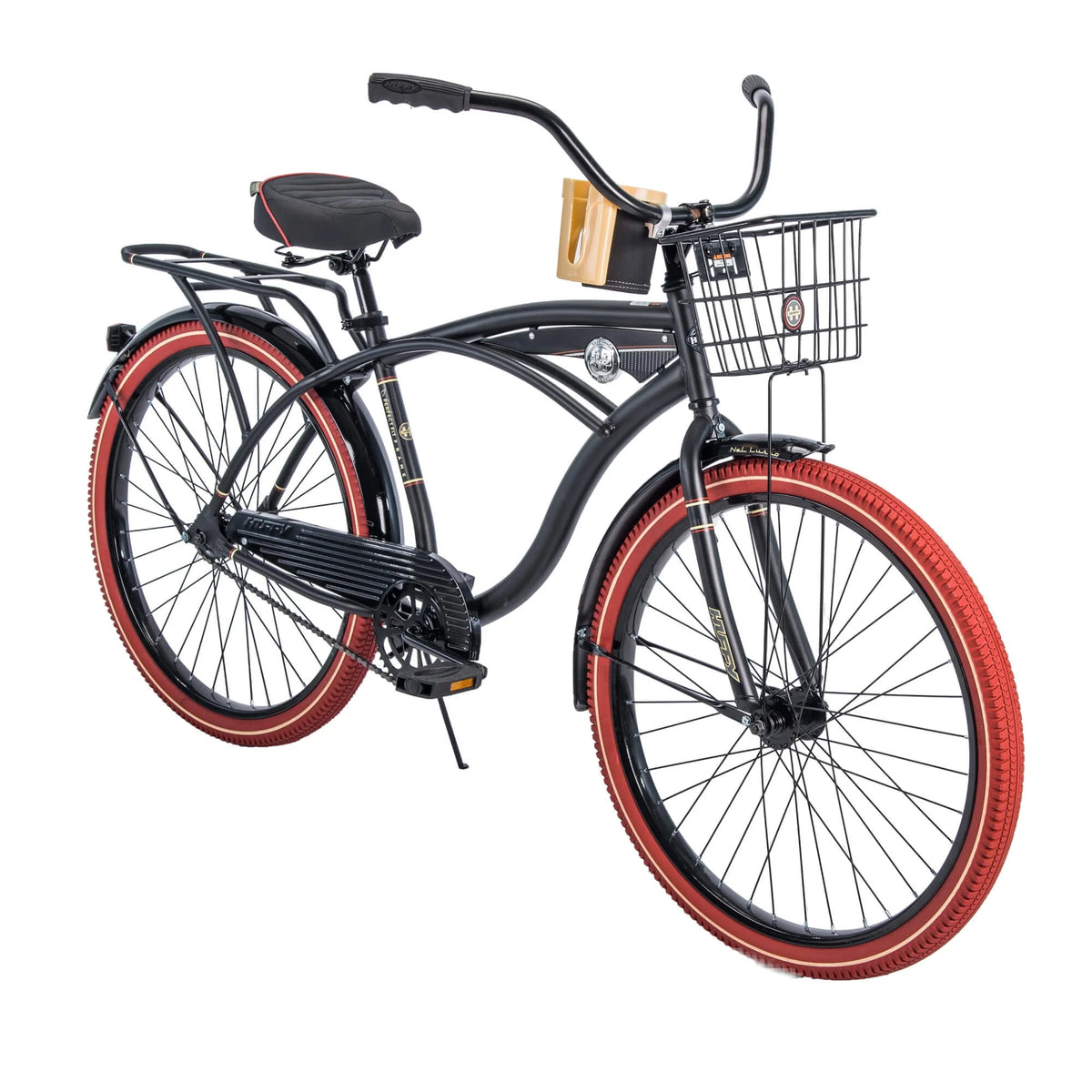26 Inch Matte Black Cruiser Bike J752