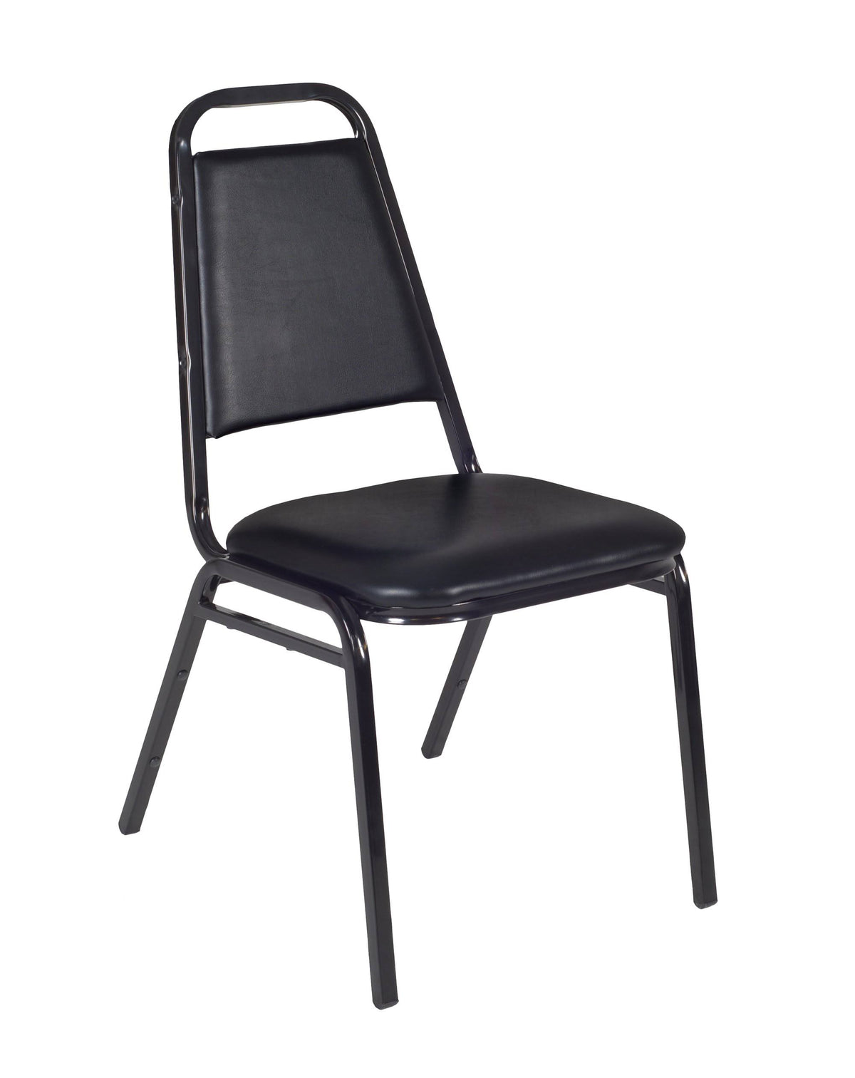 30x22 Round Breakroom Table Grey and 4 Restaurant Stack Chairs Black E8962