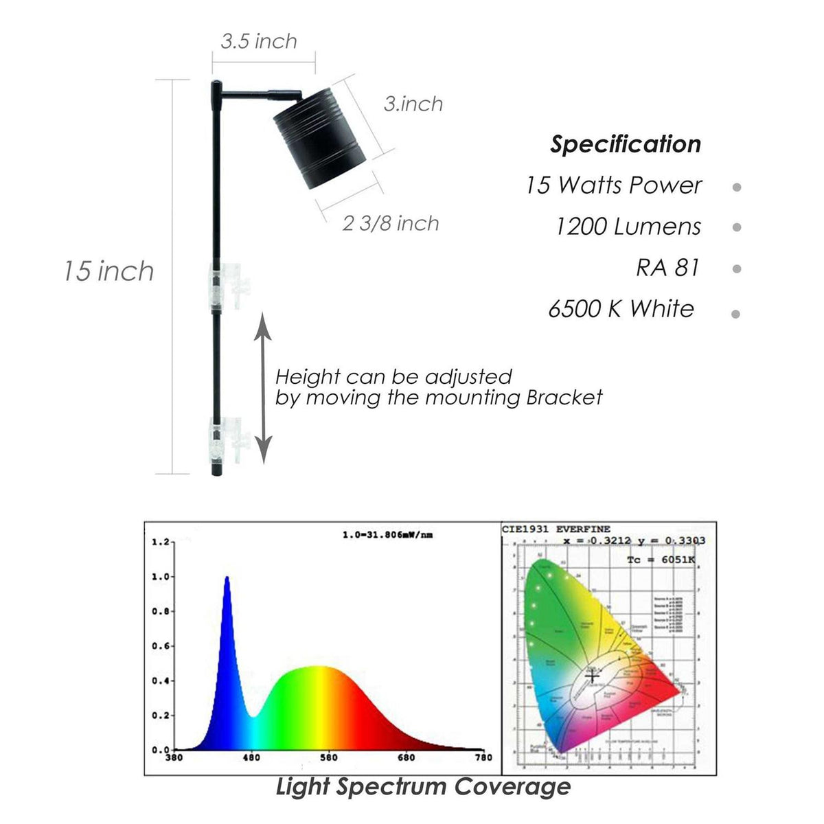 15W COB LED Aquarium Spotlight S3921
