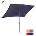 6.5 x 10ft Rectangular Patio Umbrella with 26 Led Lights U495618