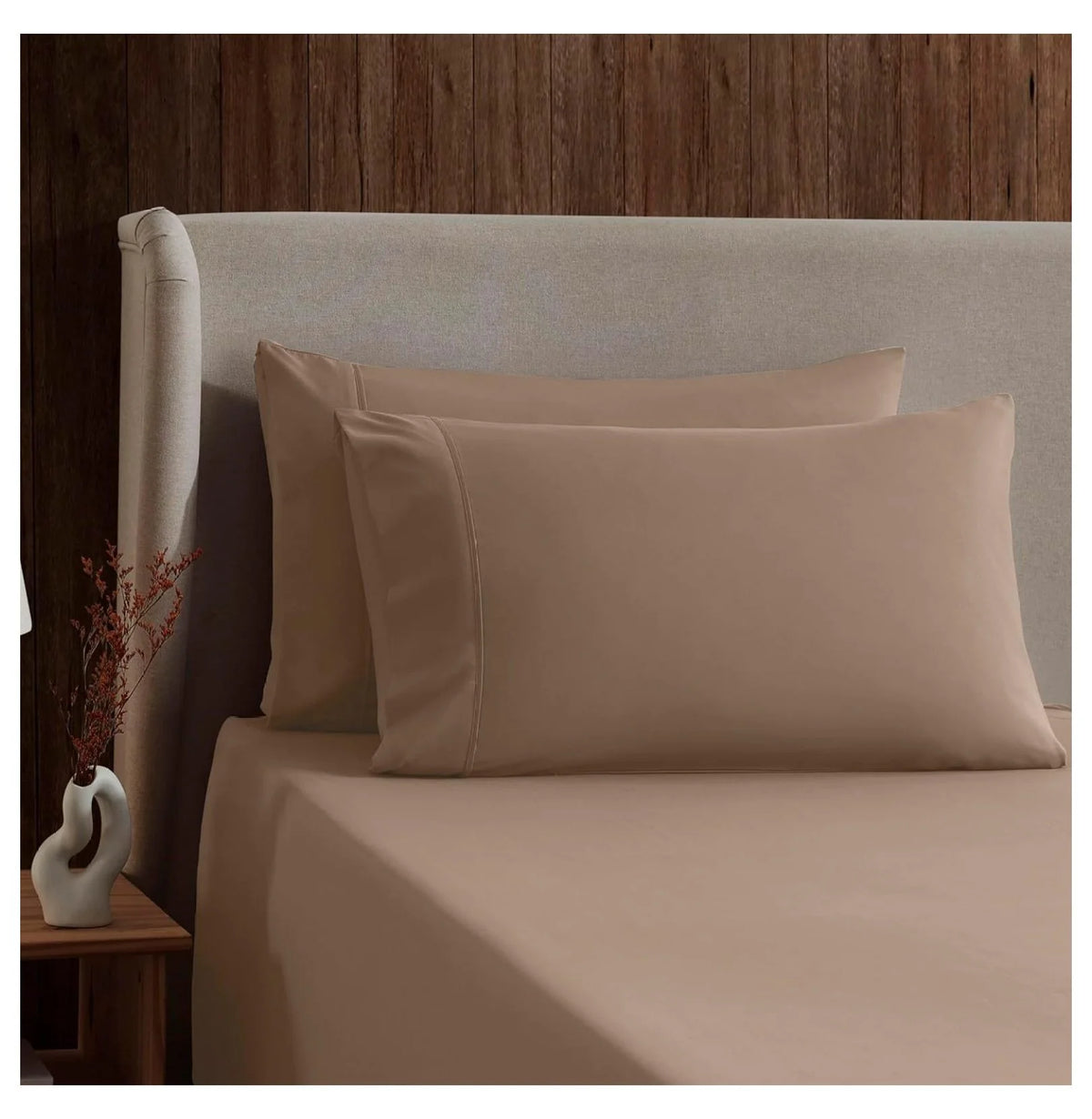 Twin 3 Piece Deep Pocket Bed Sheets Set with Fitted Sheet, Flat Sheet, Pillow Case R69516