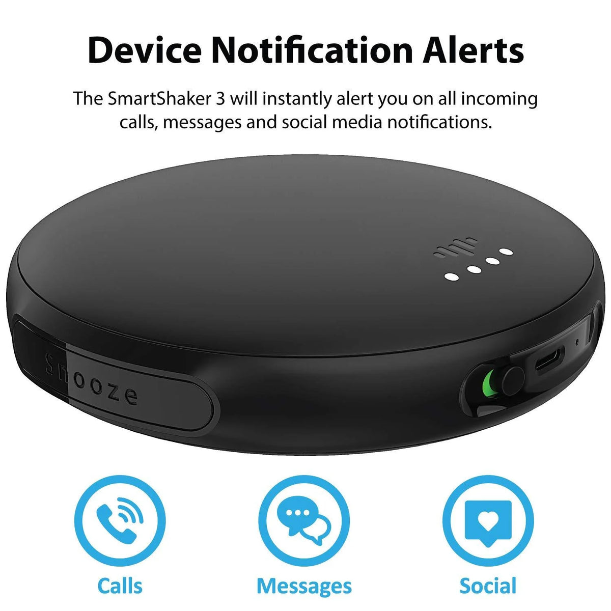 Black Vibration Bed Shaker Bluetooth Alarm Clock T58101