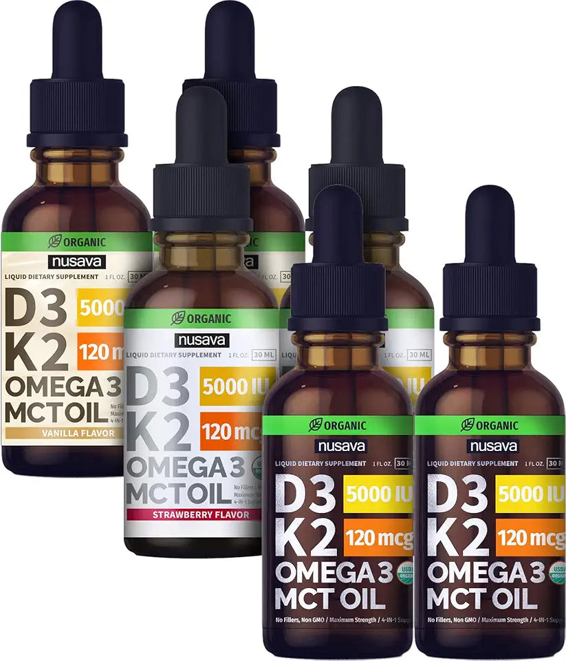 Unflavored Strawberry Vanilla D3 K2 Liquid Drops 2pk B6397