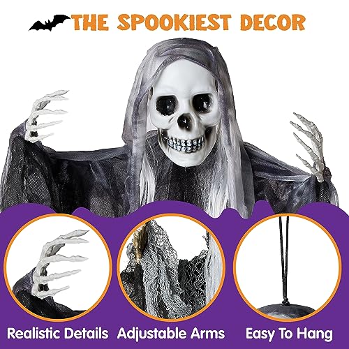 3 Pack Hanging Halloween Skeleton Ghosts Decorations E598