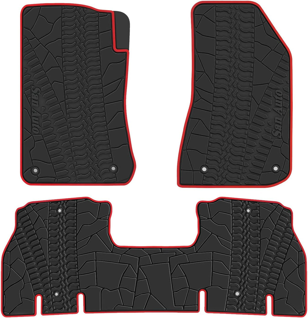 Black Rubber Car Floor Mat Pack of 2 K324