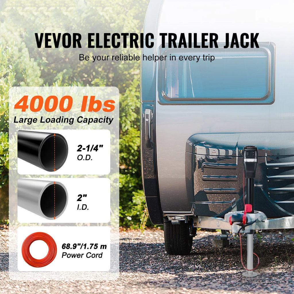 Electric Trailer Jack 4000 lbs Power Tongue Jack C959