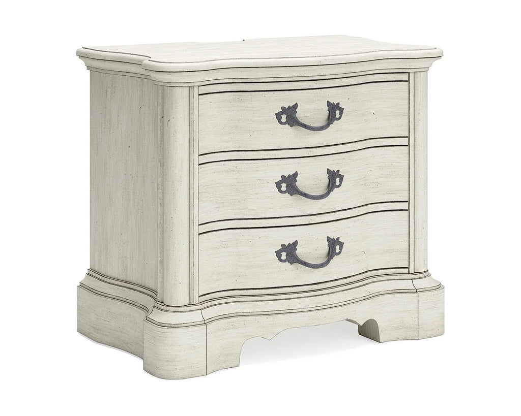 Antique White 3 Drawer Nightstand B71161