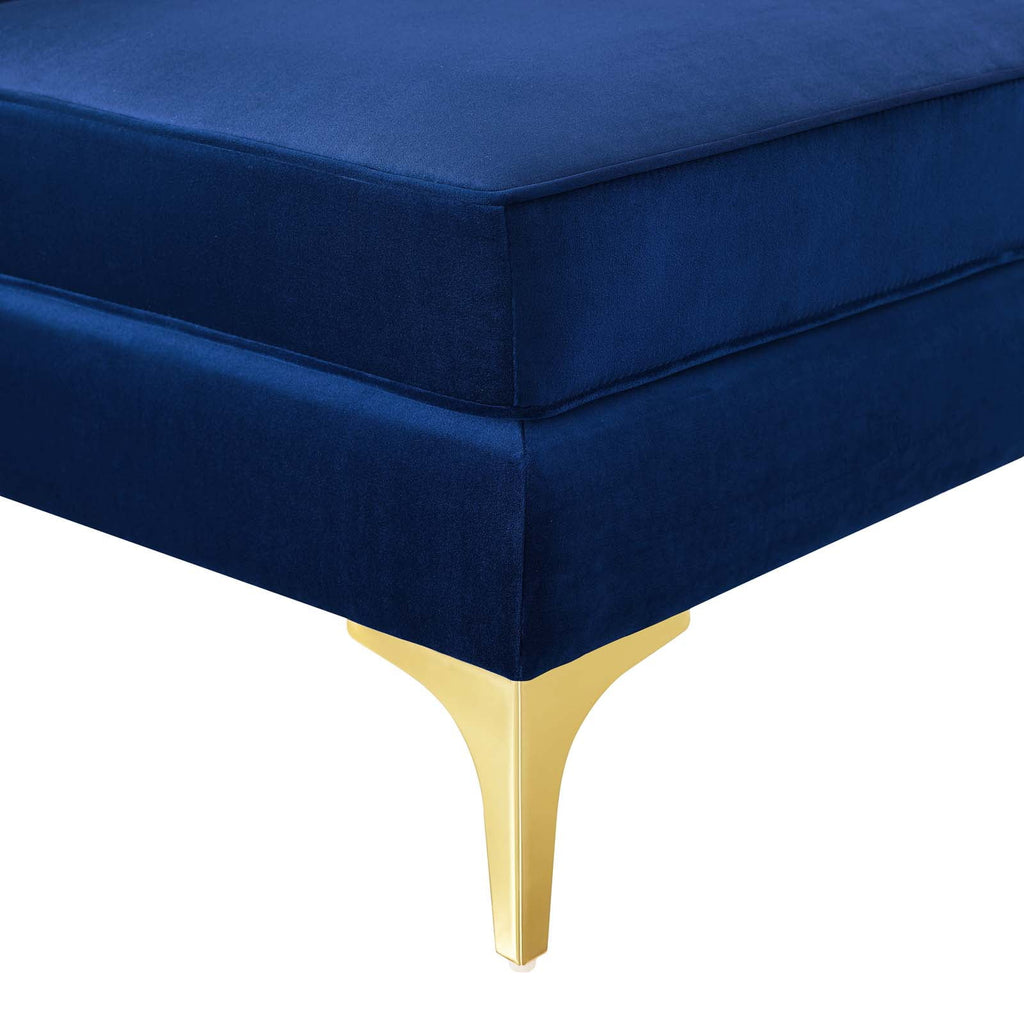 Navy Channel Tufted Performance Velvet Loveseat L49852