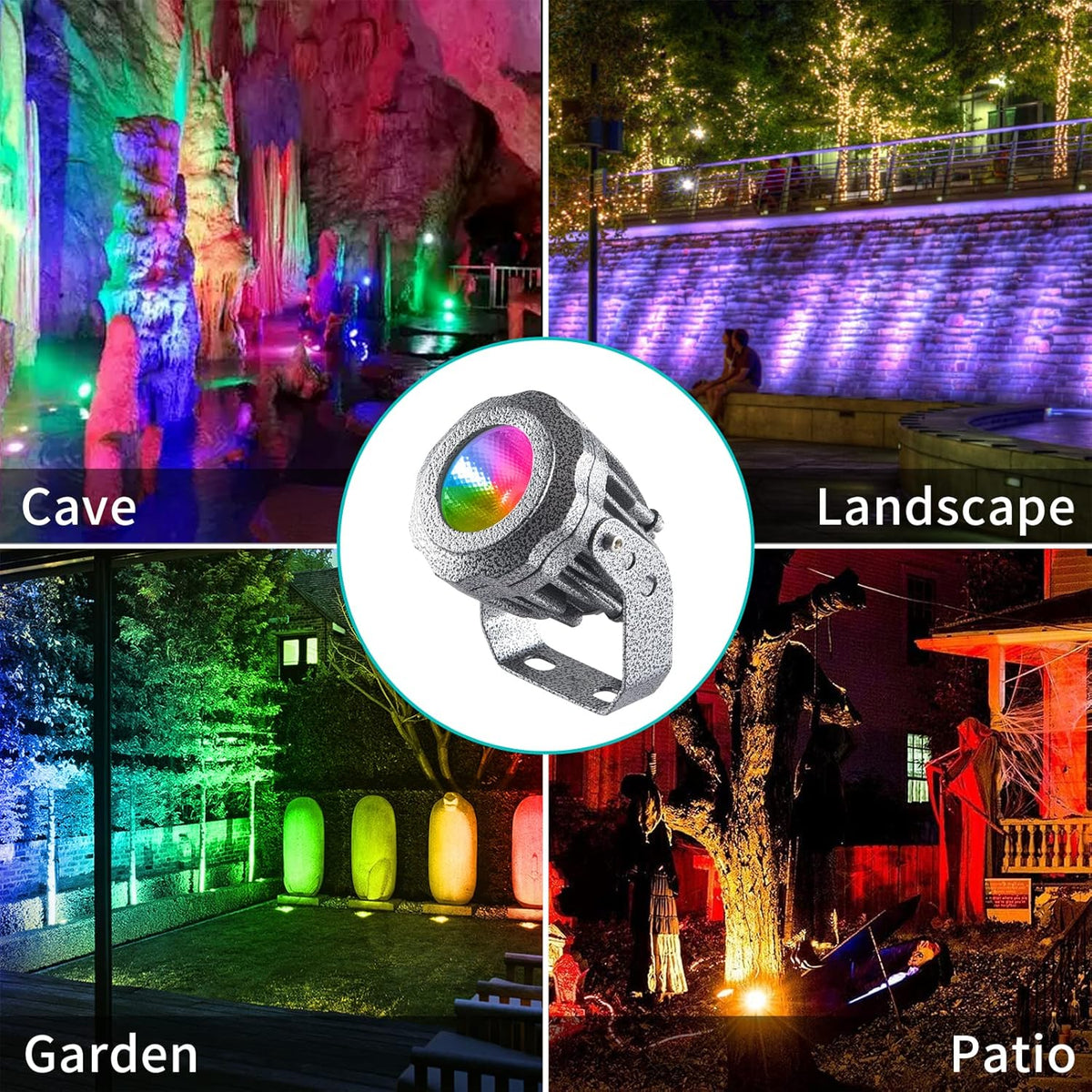 10W RGB LED Outdoor Landscape Spotlight with Remote Control M5197