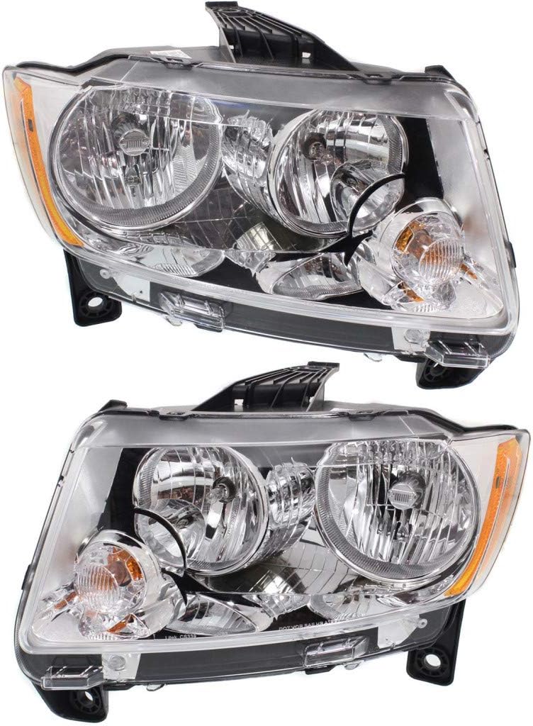 For Jeep Grand Cherokee Headlight 2011 2012 2013 Pair Halogen L292446