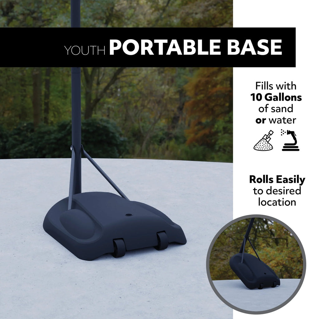 Adjustable Youth Portable Basketball Hoop 30 inch Polycarbonate N850608