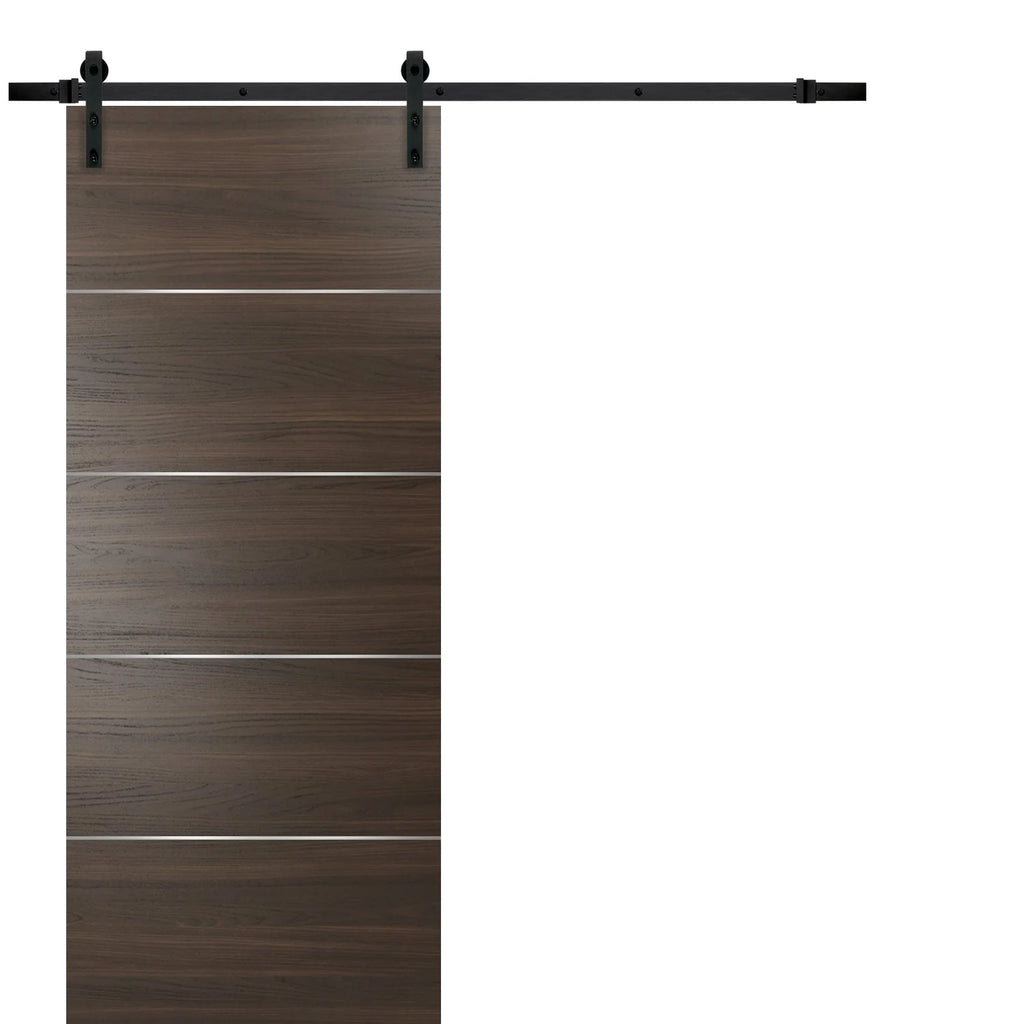 Brown Sliding Barn Door 24 x 80 with 6.6FT Track B825