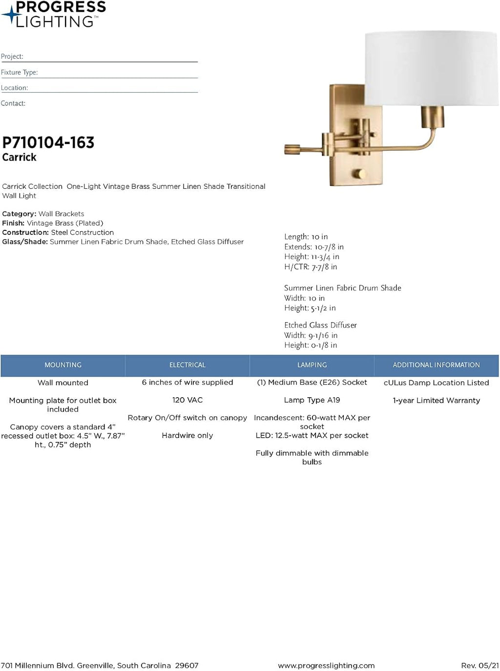 Brass Wall Brackets L700857