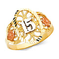 Oval Tri Color 16MM Ring P4714