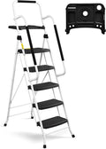 Folding 5-Step Ladder with Handrails and Tool Tray B8686