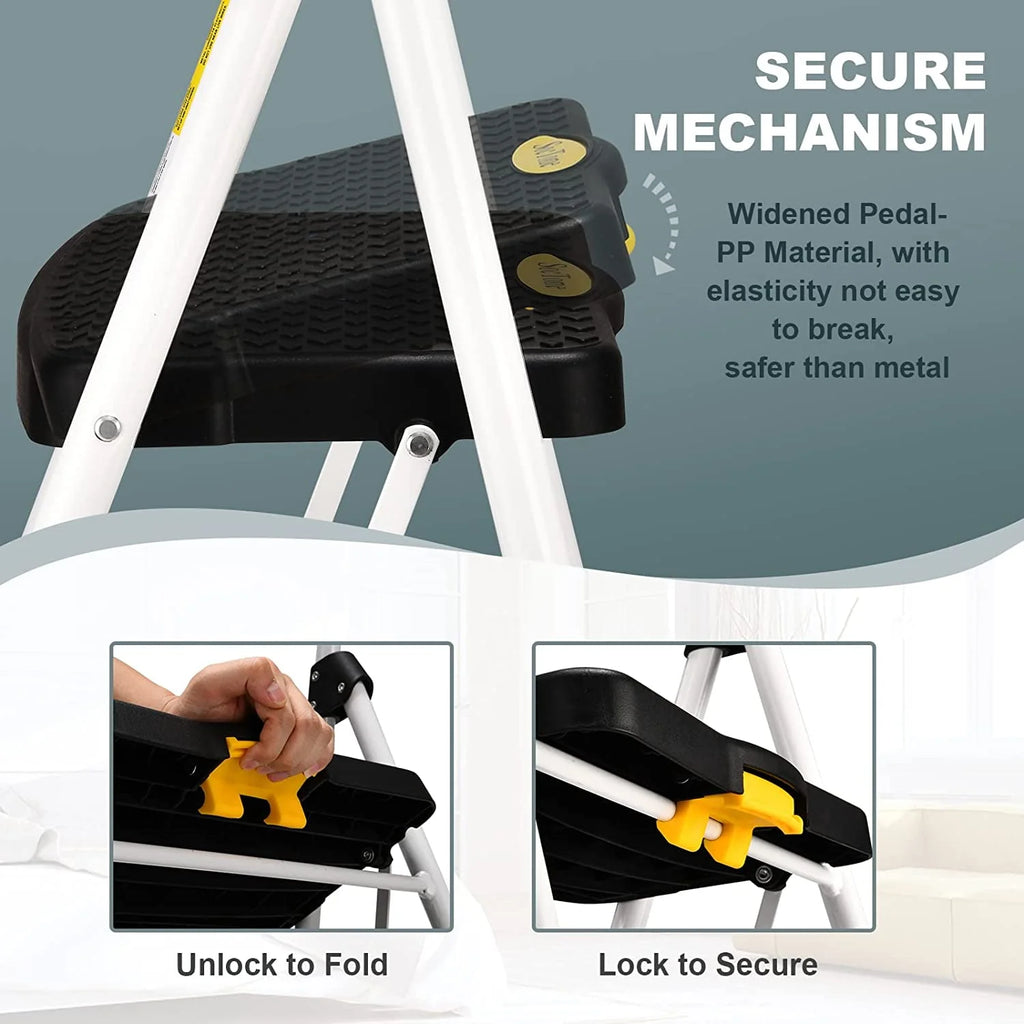 Folding 5-Step Ladder with Handrails and Tool Tray B8686