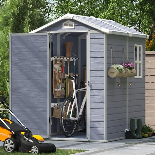 5 x 3FT Resin Storage Shed with Floor and Lockable Door L718835