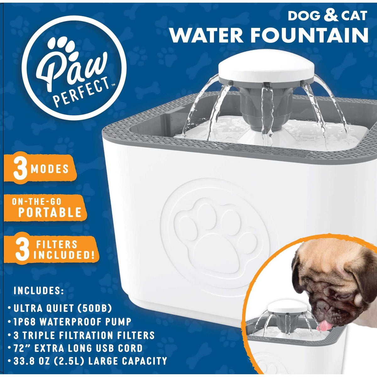 Dog & Cat Filtered Water Fountain O3799