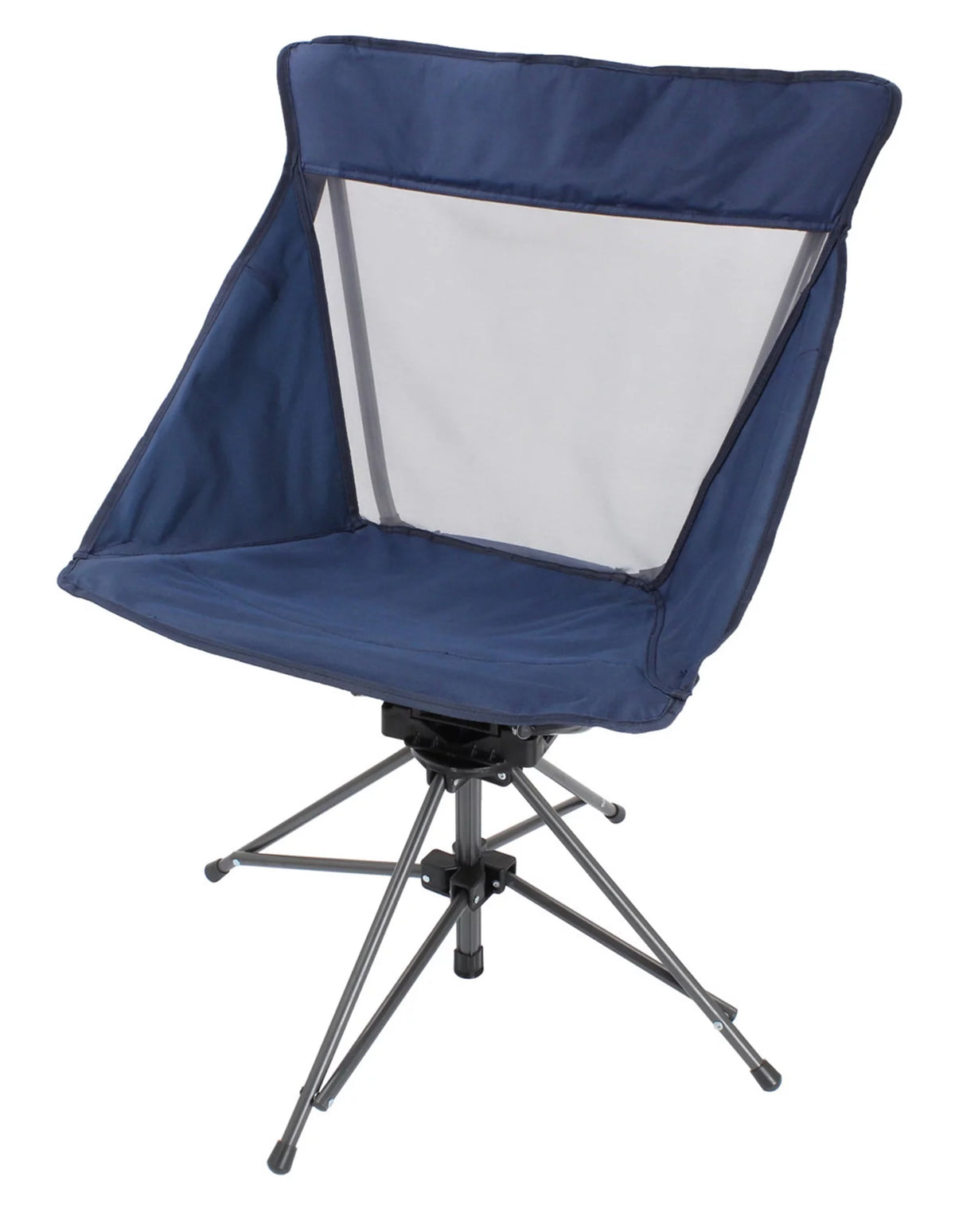 Navy Mesh Back Swivel Folding Chair G6589