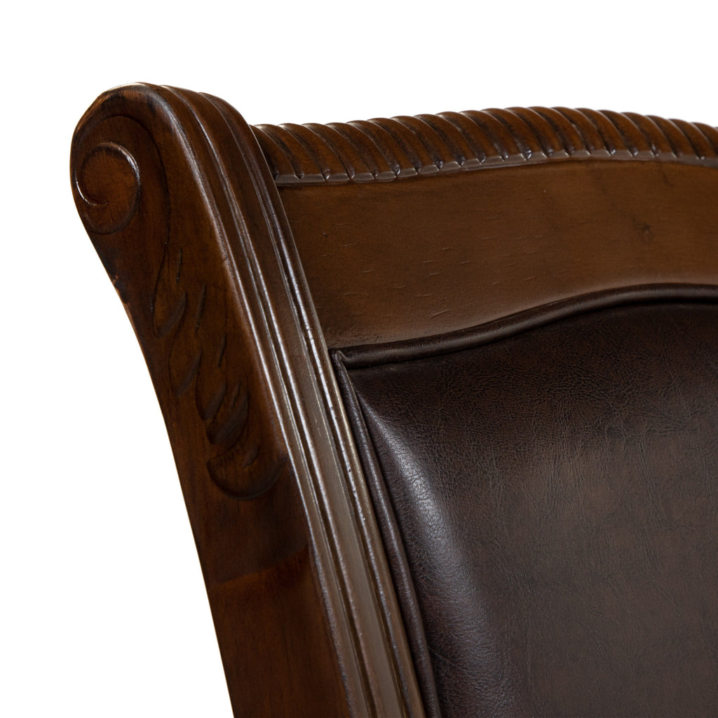 Faux Leather Dining Arm Chairs Set of 2 Y9265