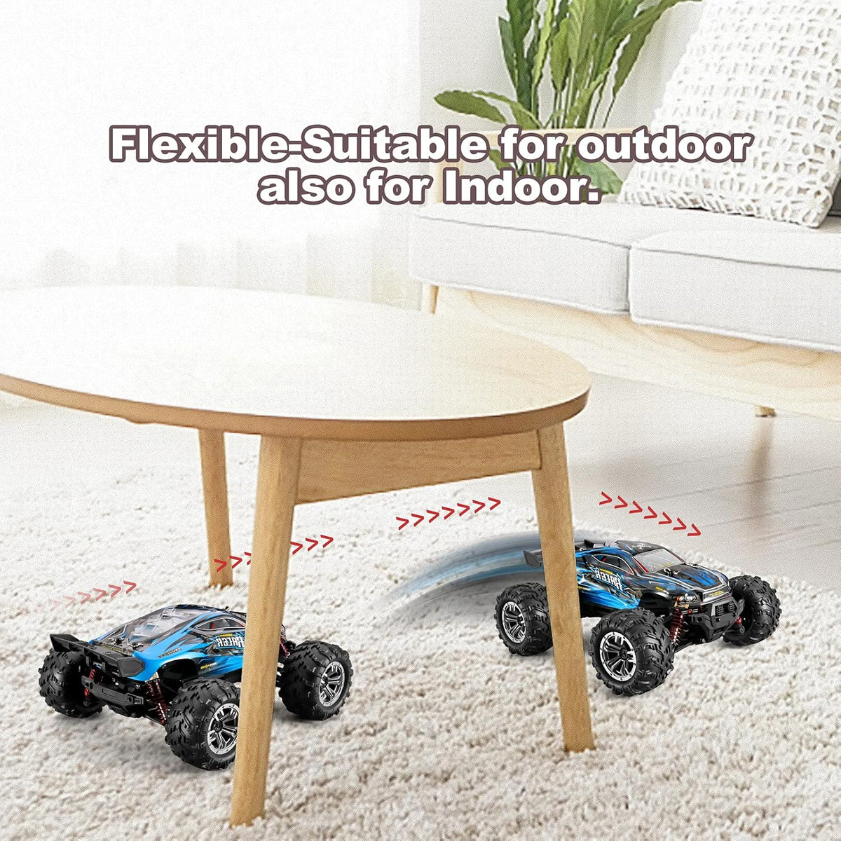 RC Car 4WD Waterproof Off Road Monster Truck with 2 Batteries I99298