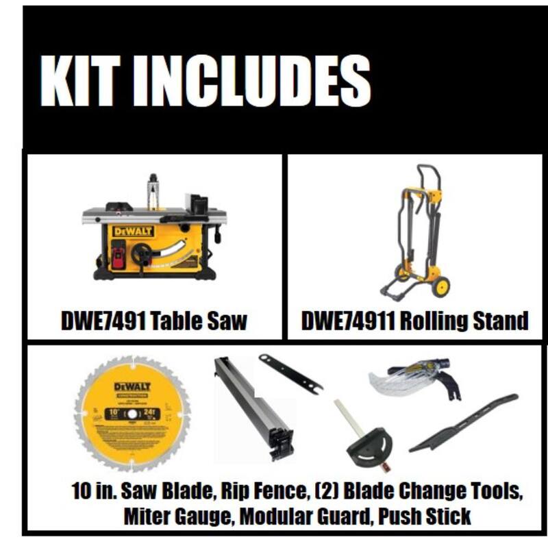 10 in. Corded Table Saw with Rolling Stand A9153