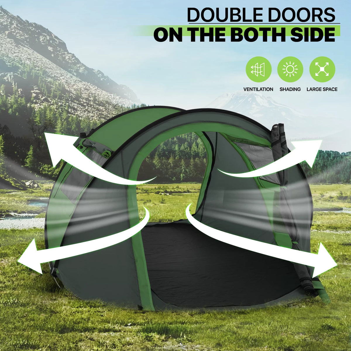 3 Person Pop Up Camping Tent G195752